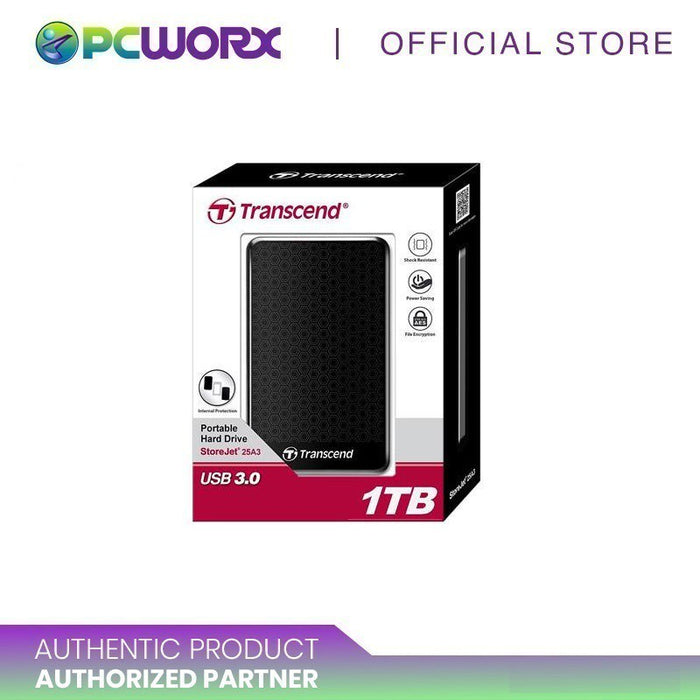 Transcend Ts1tsj25a3k 1tb Storejet 3.0 External Hdd