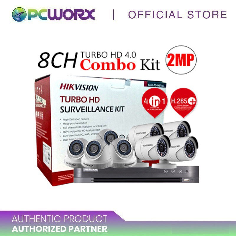 Hikvision TVI 8CH4D4B 2MP Eco 2MP 8CH HDTVI Combo Kit My Store