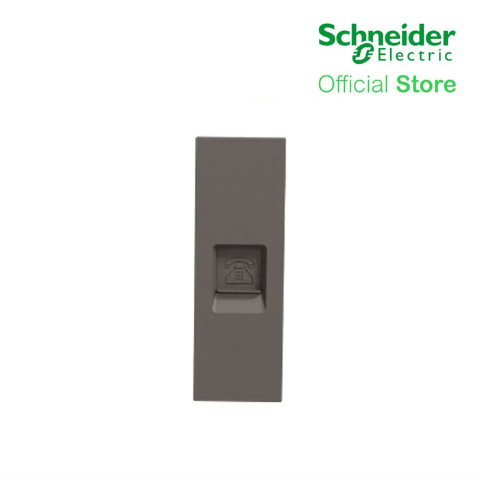 Schneider Telephone Socket AvatarOn With Shutter BLK M3T1RJ4M-BK