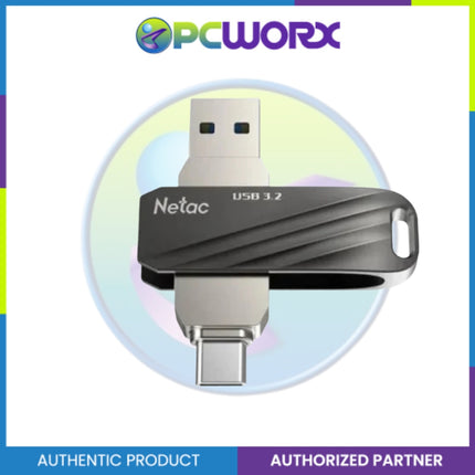 Netac NT03US11C-064G-32BK US11 64GB USB3.2 Type C Dual Flash Drive Black