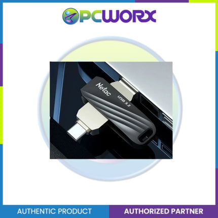 Netac NT03US11C-064G-32BK US11 64GB USB3.2 Type C Dual Flash Drive Black