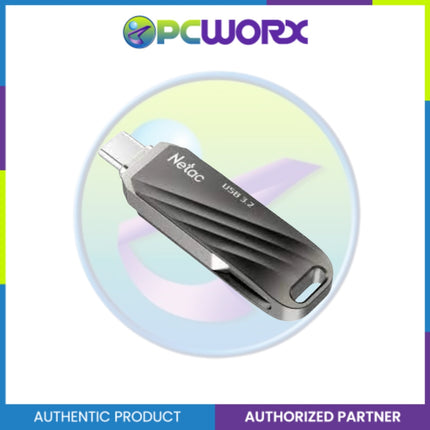 Netac NT03US11C-064G-32BK US11 64GB USB3.2 Type C Dual Flash Drive Black