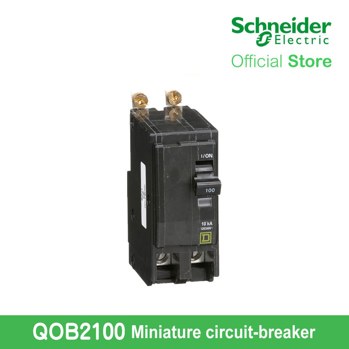 Schneider Mini Circuit Breaker QO 100 A 2P 120/240 V 10 kA Bolt On QOB2100