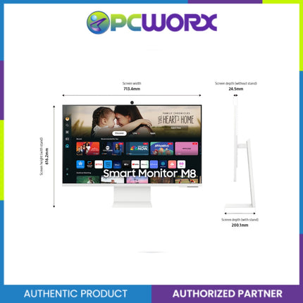 Samsung LS32DM801UEXXP 32" 4K UHD Warm White M8 M80B Smart Monitor