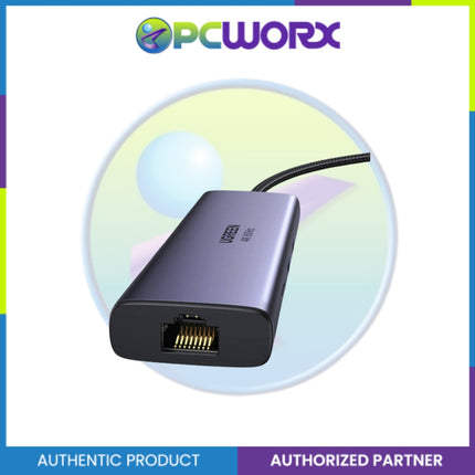 Ugreen CM512/90568 7in1 USB-C to 2*USB3.0+HDMI+RJ45+SD&TF +PD Gray