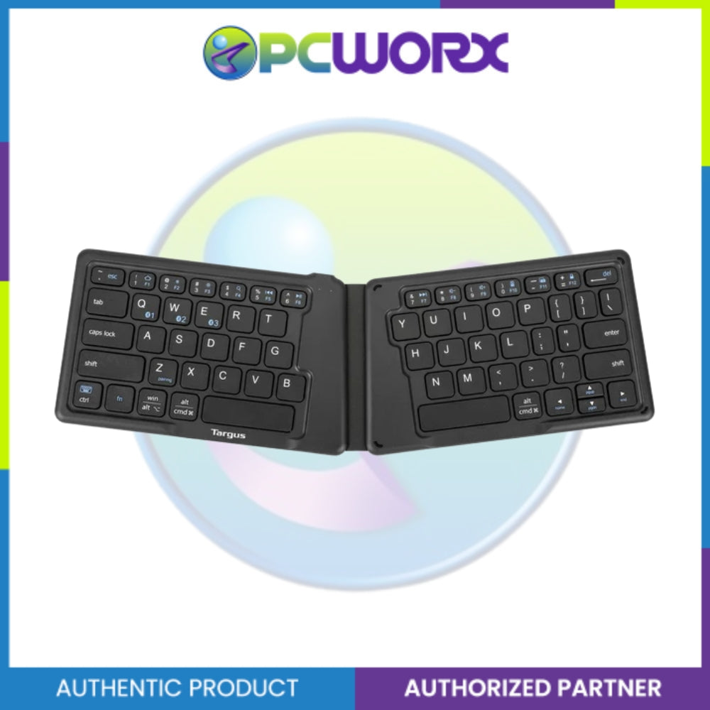 Targus AKF003 Ergonomic Foldable Bluetooth Antimicrobial Wireless Keyboard