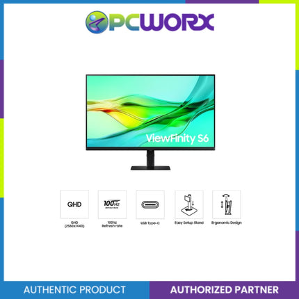 Samsung LS32D604UAEXXP 32" ViewFinity S6 S60UD QHD Monitor