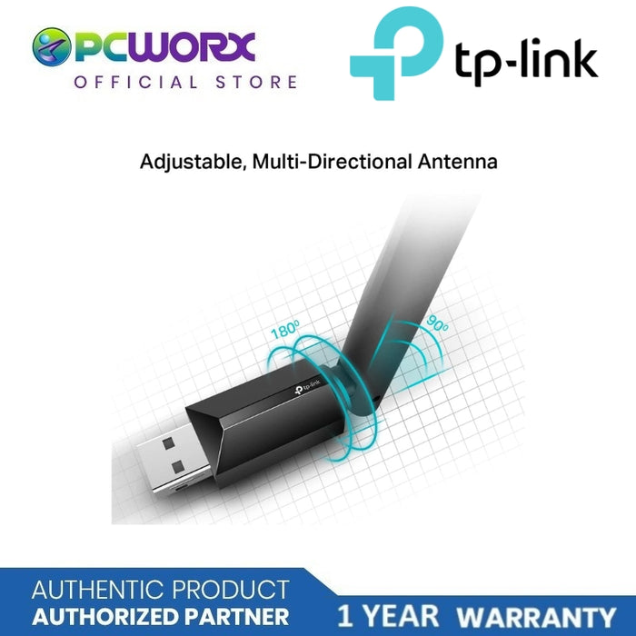 TP-LINK Archer T2U Plus AC600 High Gain Wi-Fi Dual Band USB Adapter