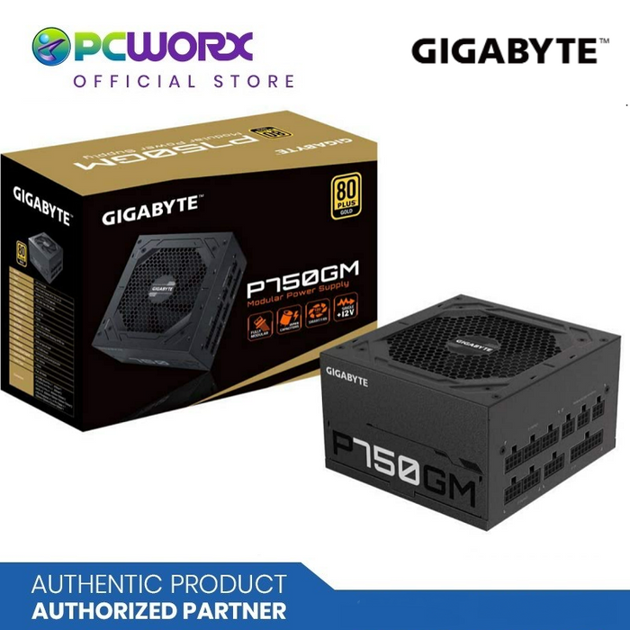 SALE!!! Gigabyte GP-P750GM P750W 80+ Gold Fully Modular Power Supply | 750W PSU | Gigabyte PSU | REFURBISH: DENTED ON SIDE AND SCRATCH, BOX: DEFORMITY AND SCRATCH