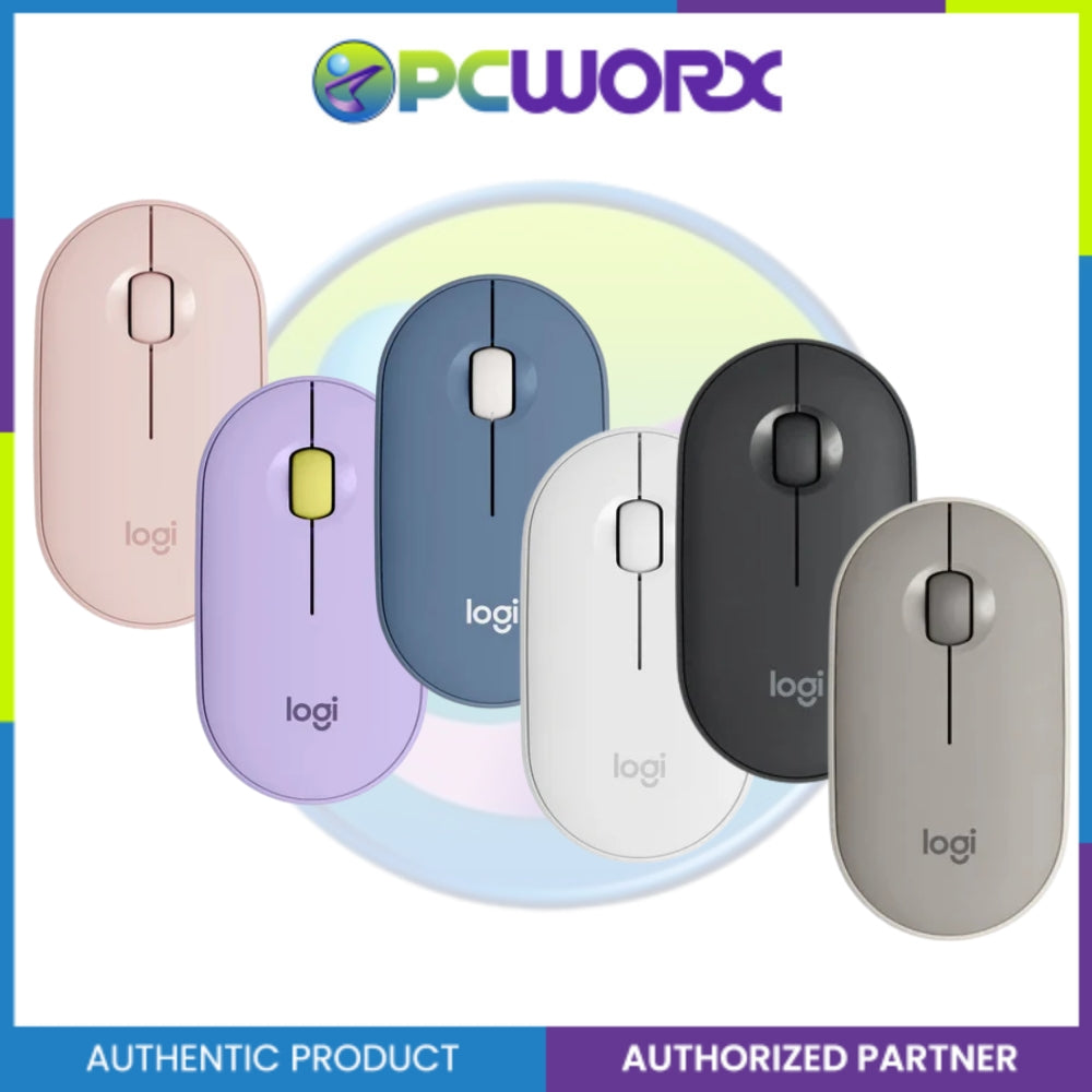 Logitech M350 Pebble Wireless Mouse,Bluetooth or 2.4 GHz with USB Mini-Receiver,Silent, Slim,PC/MAC