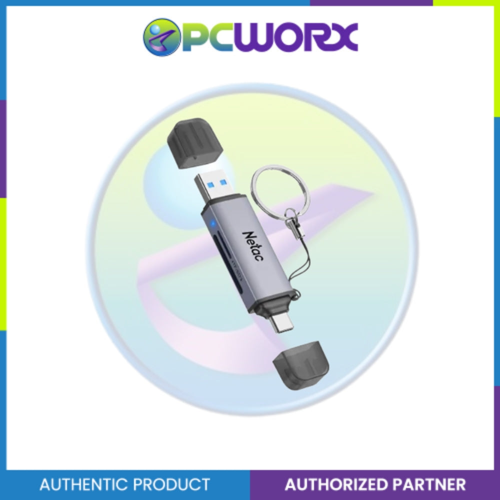 Netac WK13GYCN Flash Card Reader USB3.0+TYPE-C TO MSD/SD