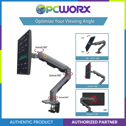 North Bayou G60 E5 32"-60" Single Deskmount