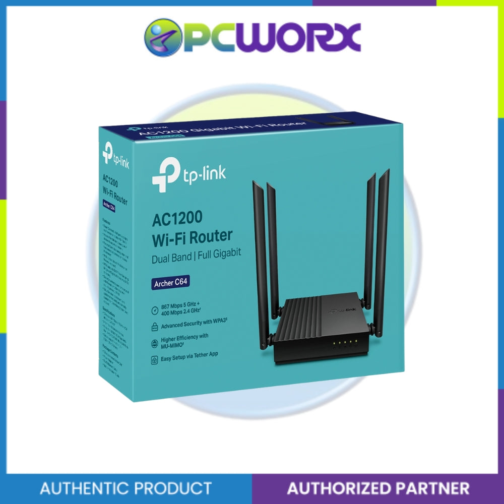 TP-LINK Archer C64 AC1200 Wireless MU-MIMO WiFi Router