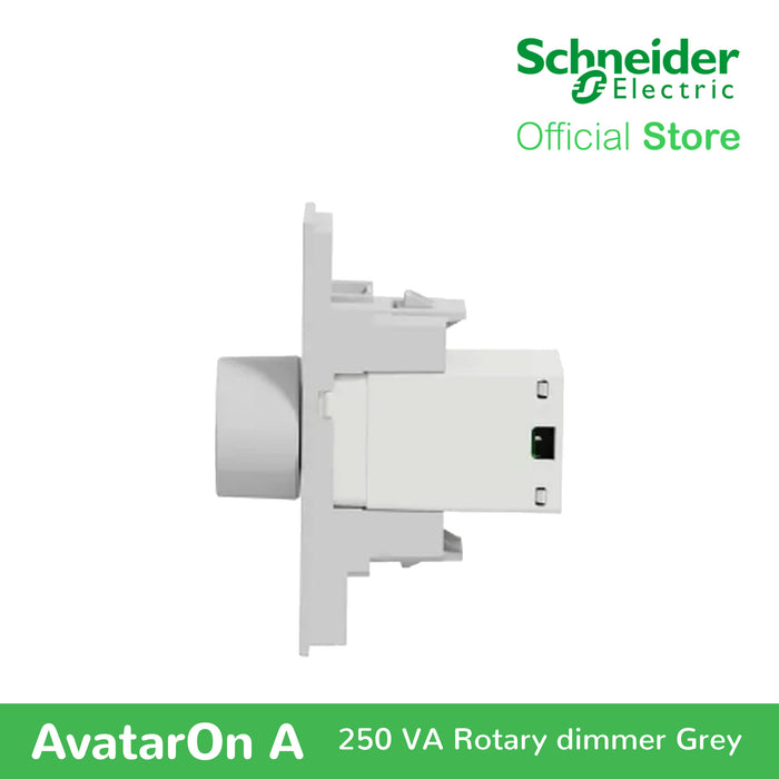 Schneider AvatarOn A 250 VA Rotary Dimmer - GREY M3T1V400DM-GY