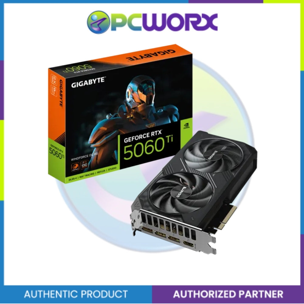 GIGABYTE NVIDIA® GeForce RTX™5060TI GV-N506TWF2OC-8GD WINDFORCE OC SFF 8GB GDDR7 Graphics Card
