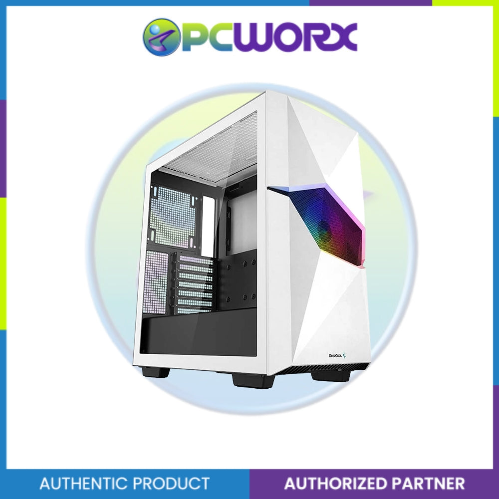 Deepcool R-WHAAET-C-1 Cyclops w/ 1x120mm ARGB Fan Mid-Tower Case White