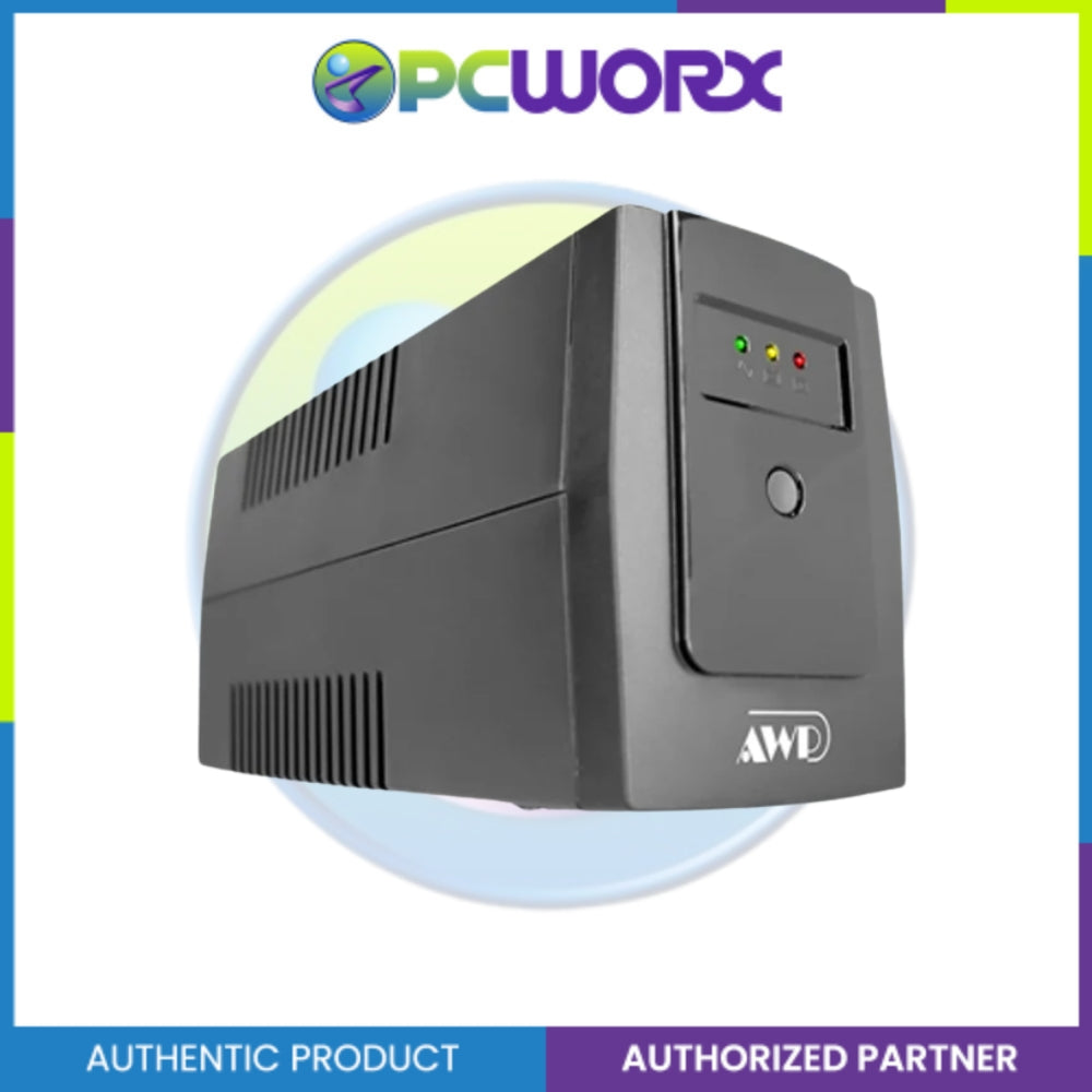 AWP AID1000 Aide 600W/1000VA UPS with AVR Uninterruptible Power Supply (4 Sockets)