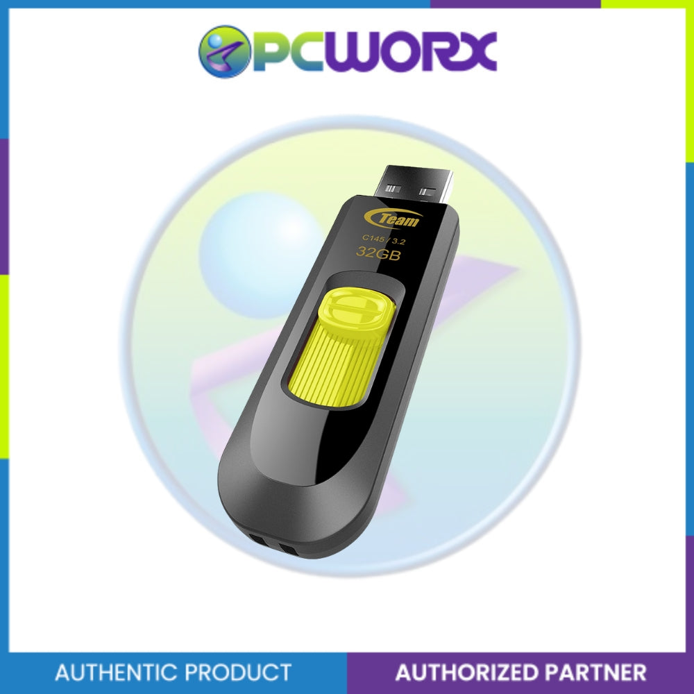 Team Group TC145332GY01 32GB C145 USB 3.2 Gen1 up to 100MB/s Flash Drive Black/Yellow
