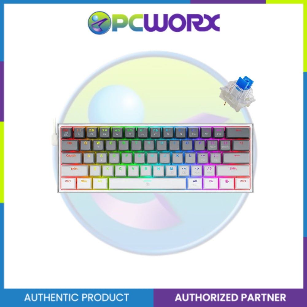 Redragon K617GGW FIZZ RGB Gradient Grey White Blue Switch