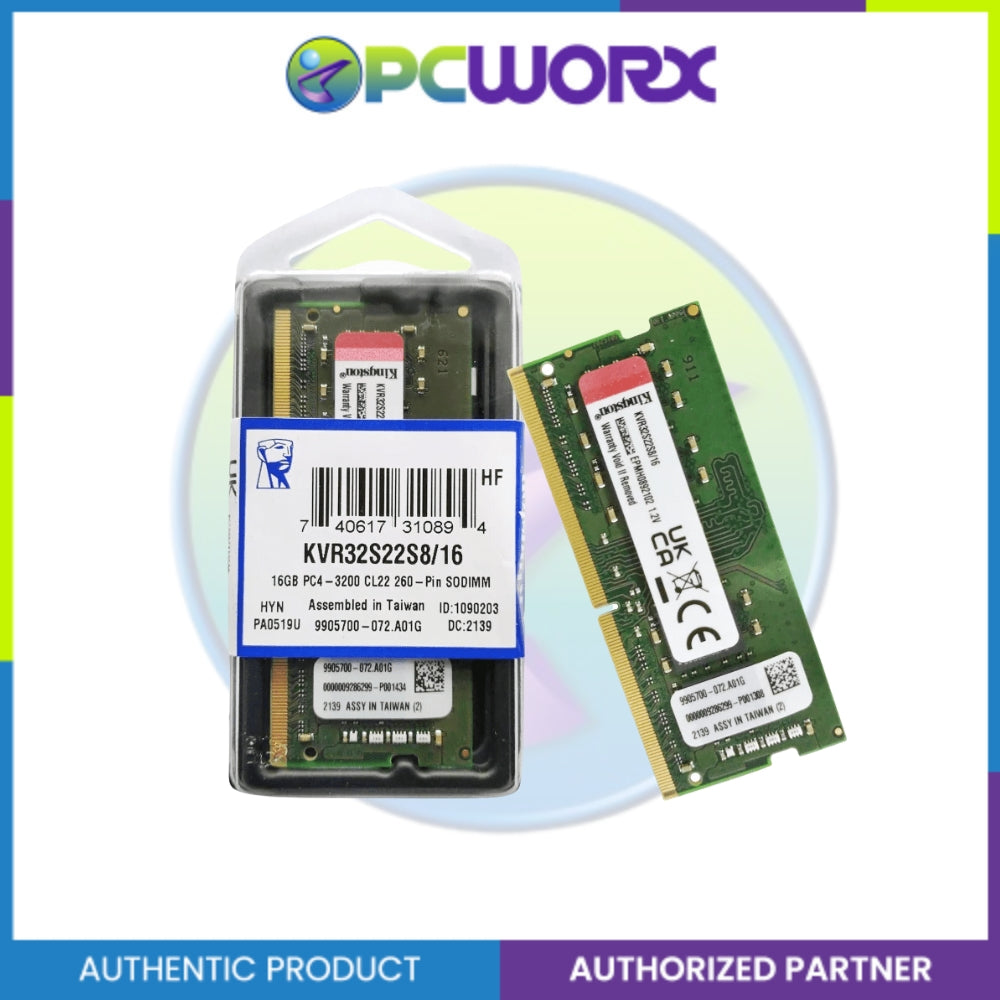 Kingston 3200 Sodimm KINGSTON 16GB DDR4-3200MHz SODIMM KVR32S22S8