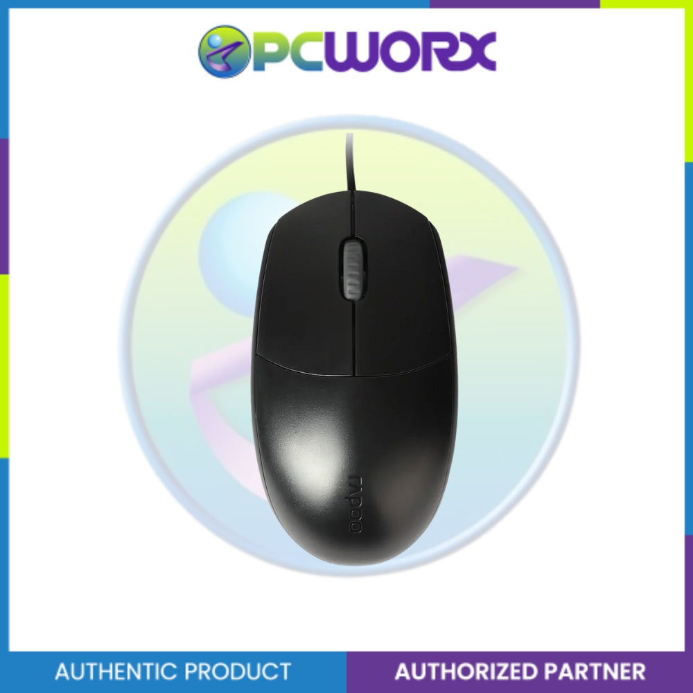 Rapoo N100 Wired USB Optical Mouse Black