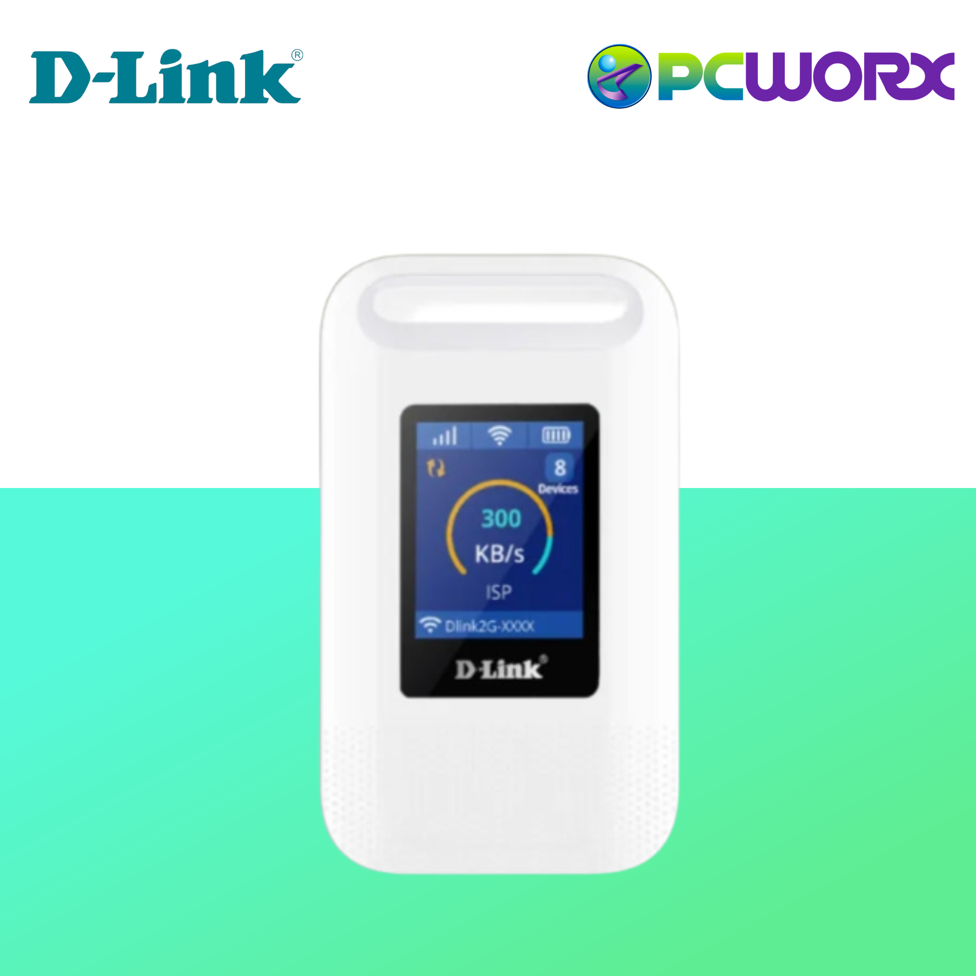 D-Link DWR-932M 4G LTE WiFi4 300Mbps MiFi Mobile Router w/3,000mAh 1.77" TFT LCD