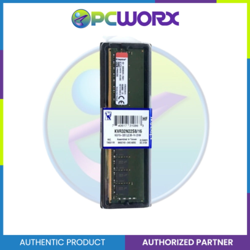 Kingston KVR32N22S8/16 16GB 1Rx8 3200MHz DDR4 Non-ECC CL22 DIMM