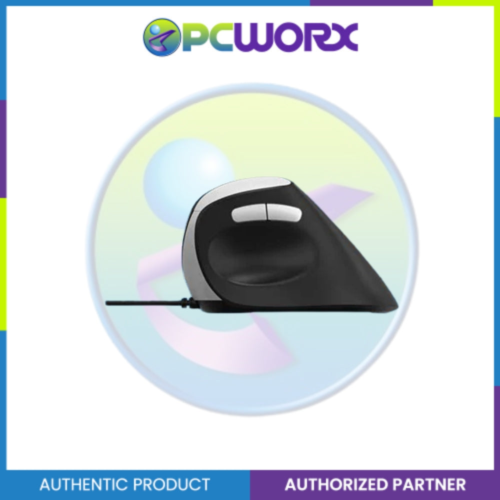 Rapoo EV200 Black Silent Vertical Ergonomic Wired Mouse