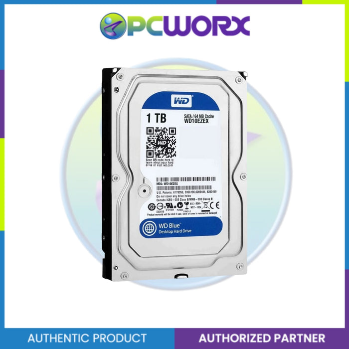 Western Digital WD10EZEX-00BBHA0 1TB 7200RPM 64MB SATA Hard Disk Blue | Wesrtern Digital 3.5 1TB HDD