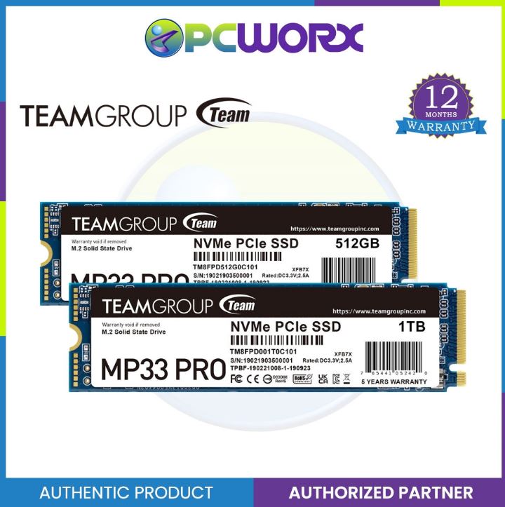 Team Group MP33 PRO TM8FPD512G0C101 512GB M.2 2280 PCIe Gen 3.0x4 SSD