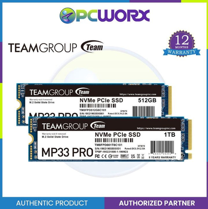 Team Group MP33 PRO TM8FPD512G0C101 512GB M.2 2280 PCIe Gen 3.0x4 SSD
