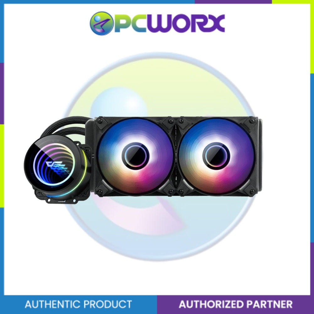 DarkFlash Twister DX240 V2.6 AIO ARGB Liquid CPU Cooler Black