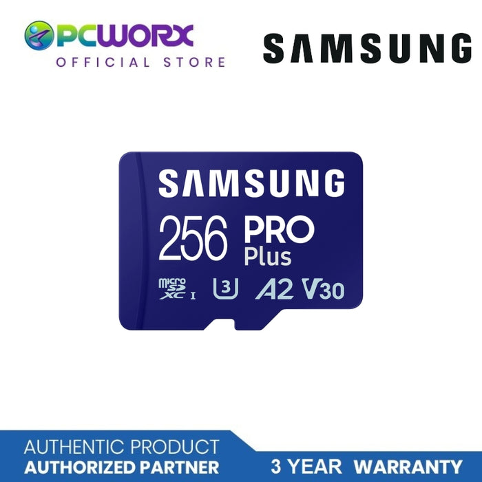 Samsung MB-MD256SA/APC 256GB MICRO SD PRO PLUS W ADAPTER SAMSUNG 256GB MICRO SD MEMORY CARD | 256 PRO Memory Card MicroSD