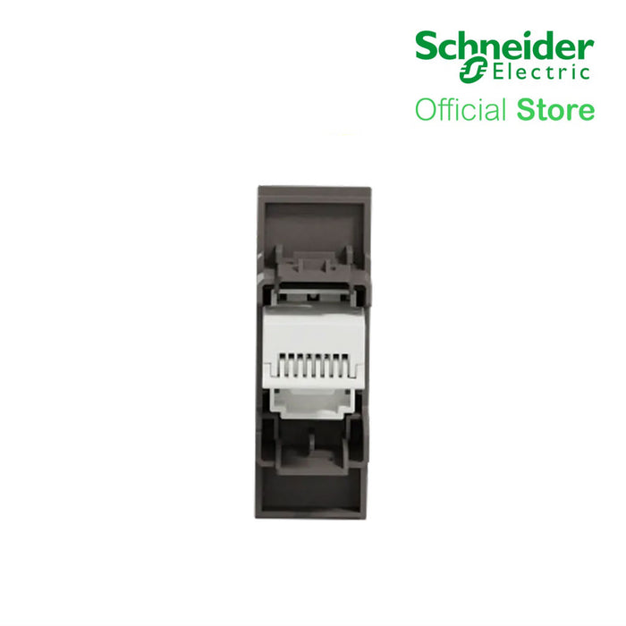 Schneider Telephone Socket AvatarOn With Shutter BLK M3T1RJ4M-BK