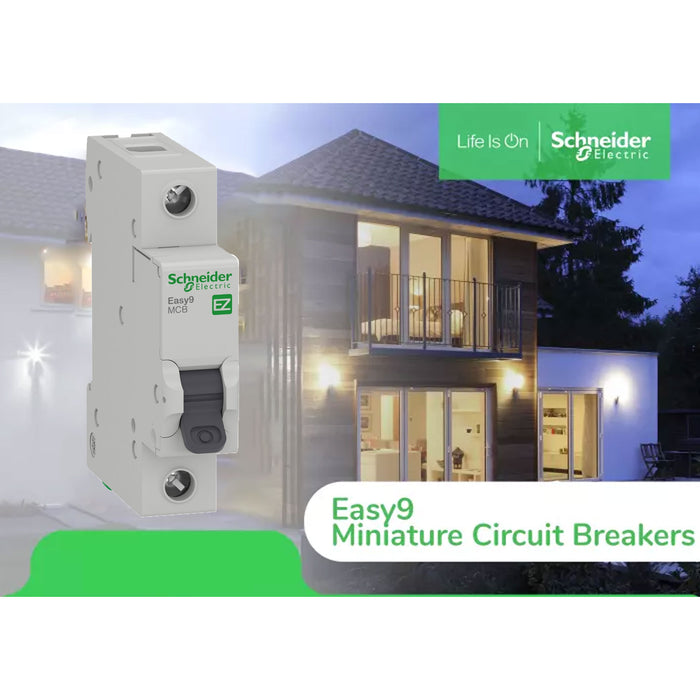 Easy9 IEC, 1-Pole 16A DIN-Rail Type Circuit Breaker 220/400V 10 KAIC by Schneider Electric (EZ9F51116)