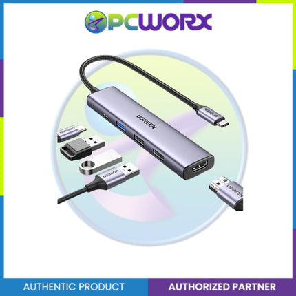 Ugreen CM478 15495 5in1 Multifunction Adptr USB-C to HDMI+1xUSB3.0A+2XUSB2.0A+PC