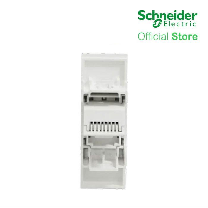 Schneider Telephone Socket AvatarOn With Shutter White M3T1RJ4M-WE