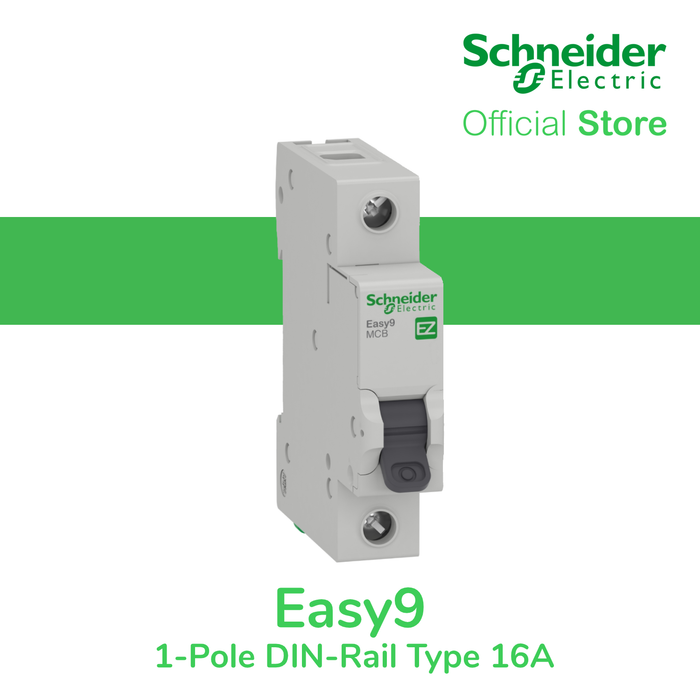 Schneider Easy9 MCB 1P 16A C 6000A 230V (EZ9F56116) Circuit Breaker