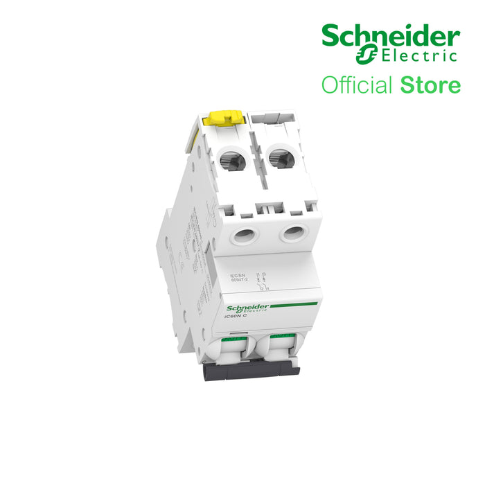 Schneider Acti9 IEC, 50A 2-Pole DIN-Rail Type Circuit Breaker 230/400V 10 KAIC (A9F74250)