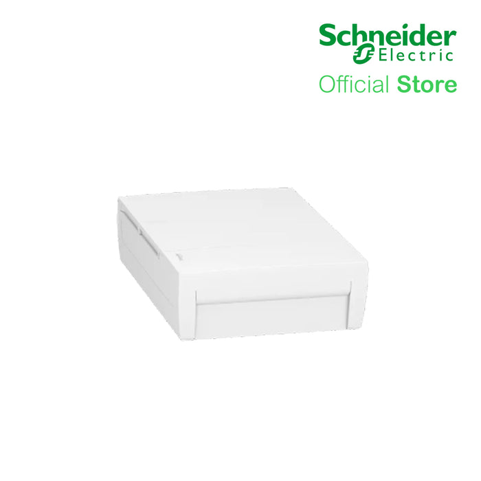 Schneider Enclosure Resi9 MP Surface 1 Row of 18 Modules IP40 White Door 1 Earth + 1 Neutral Terminal Blocks MIP12118