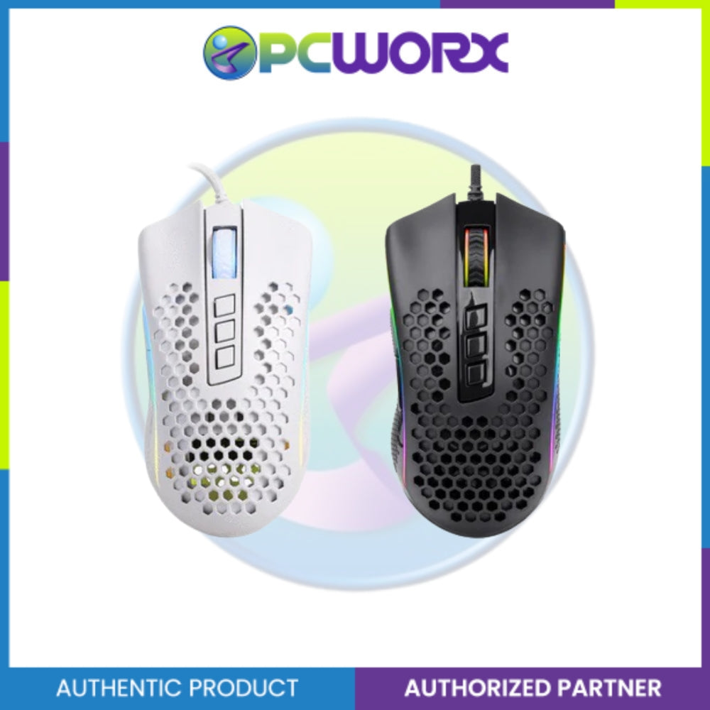 Redragon M808 Storm Lightweight RGB Gaming Mouse Black, White
