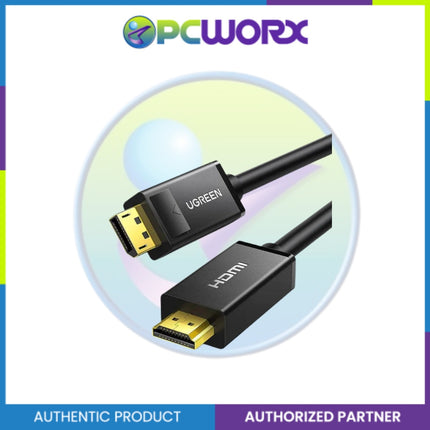 Ugreen DP101/10202 Display port Male To HDMI Male Cable 2Meters Black