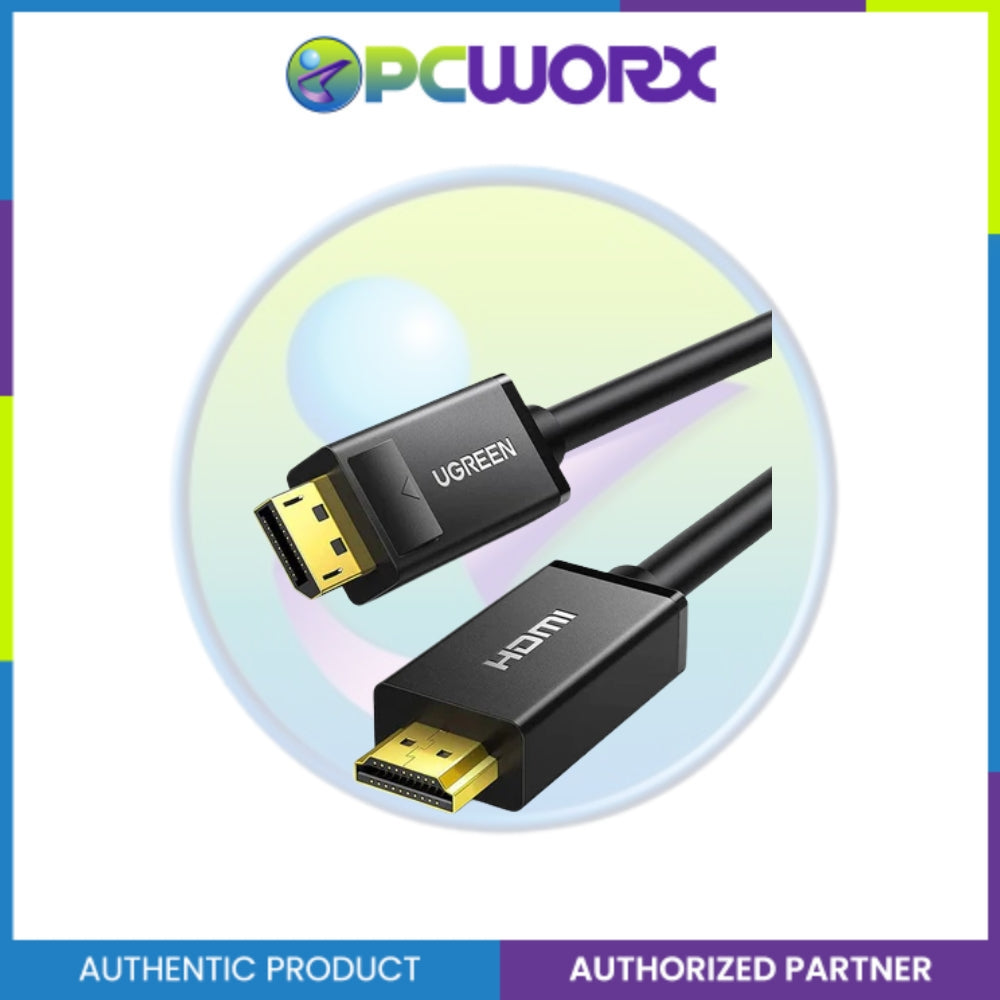 Ugreen DP101/10202 Display port Male To HDMI Male Cable 2Meters Black