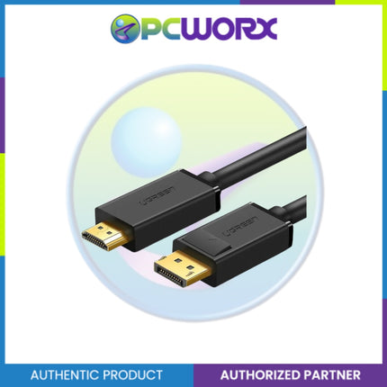 Ugreen DP101/10202 Display port Male To HDMI Male Cable 2Meters Black