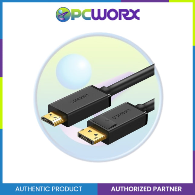 Ugreen DP101/10202 Display port Male To HDMI Male Cable 2Meters Black
