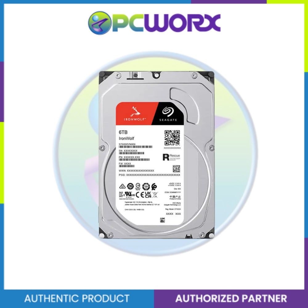 Seagate ST6000VN006 6TB IronWolf 5400RPM 3.5