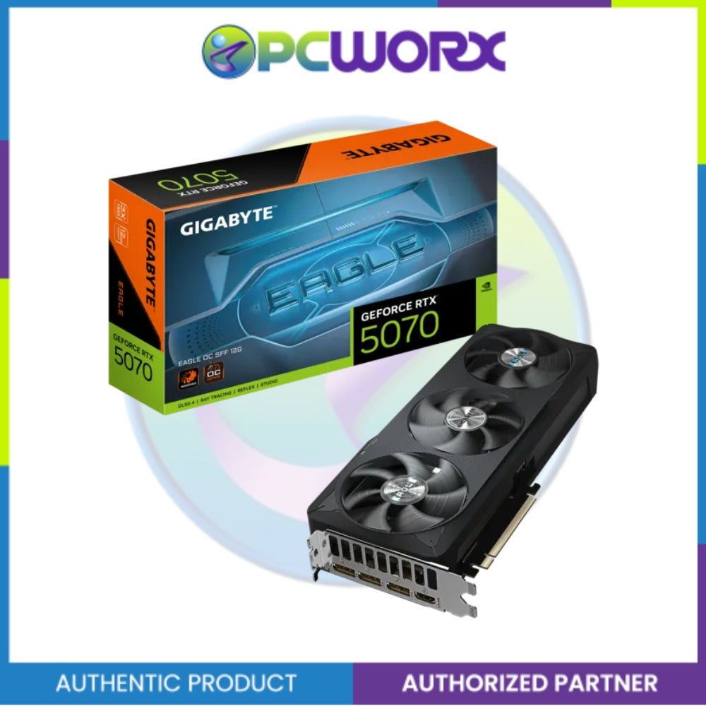 GIGABYTE NVIDIA® GeForce RTX™5070 EAGLE GV-N5070EAGLE-OC-12GDE OC SFF 12GB GDDR7 Graphics Card