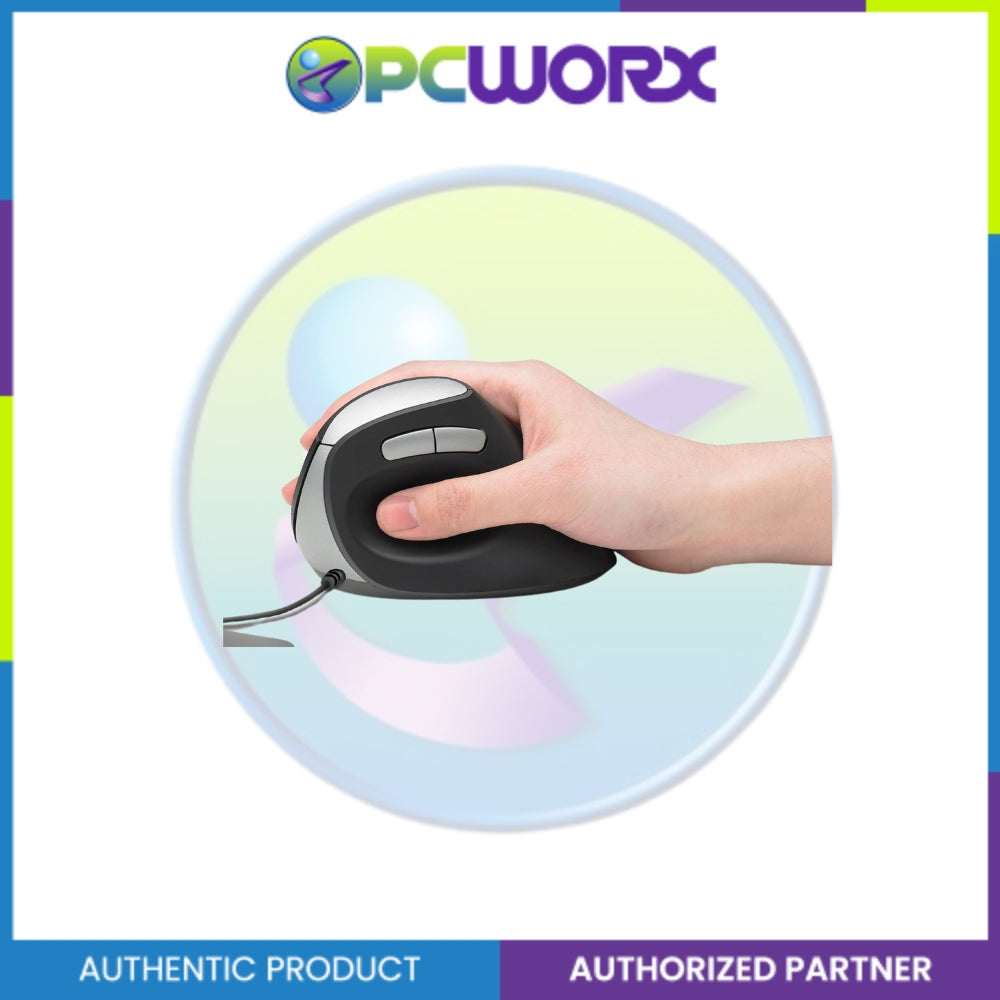 Rapoo EV200 Black Silent Vertical Ergonomic Wired Mouse