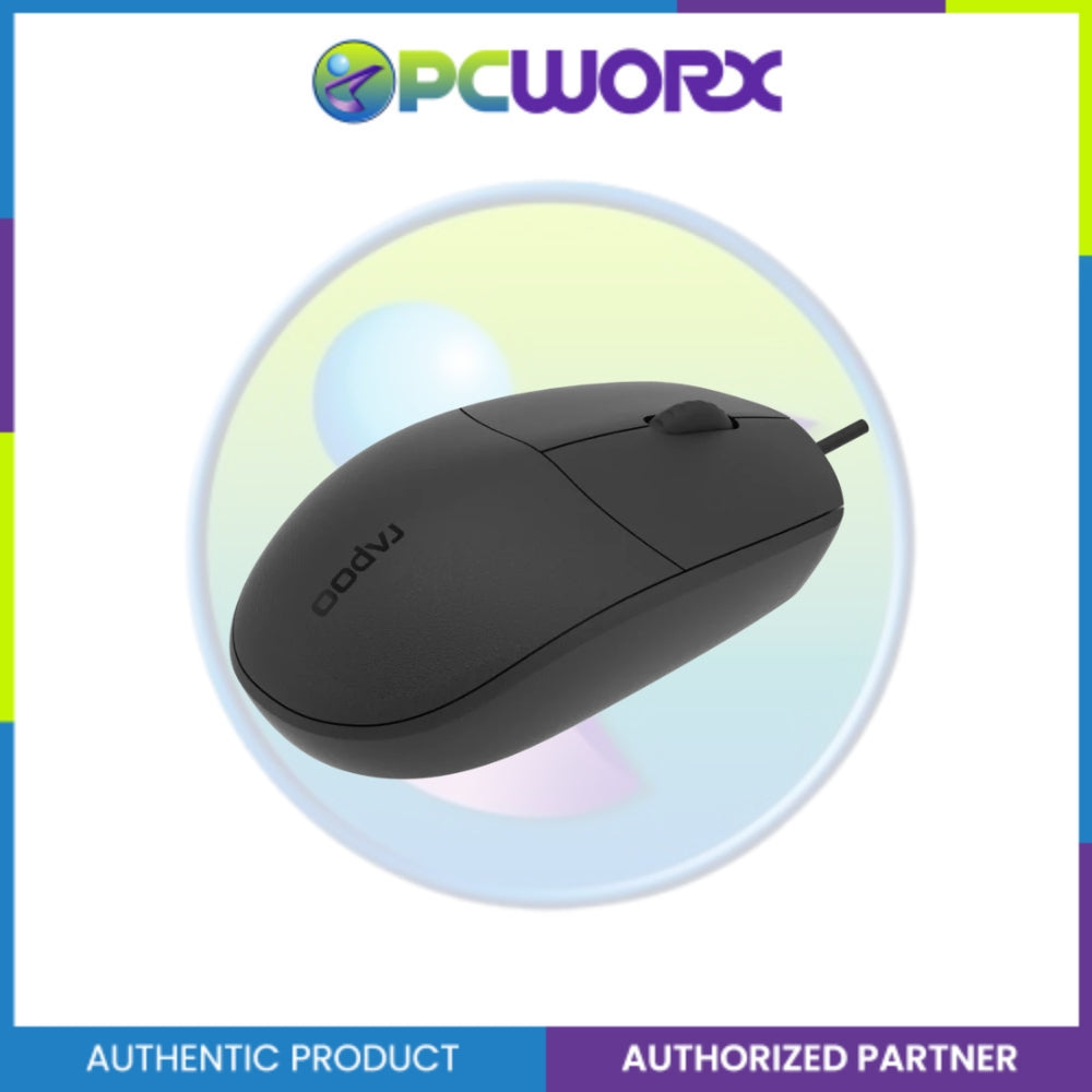 Rapoo N100 Wired USB Optical Mouse Black