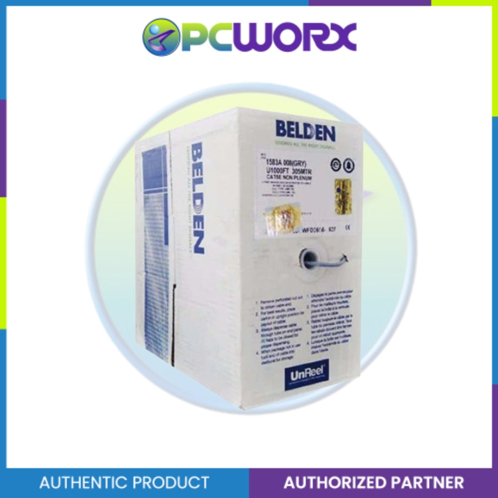 Belden Cat5e UTP Cable Grey Indoor PN: 1583A 305 meters